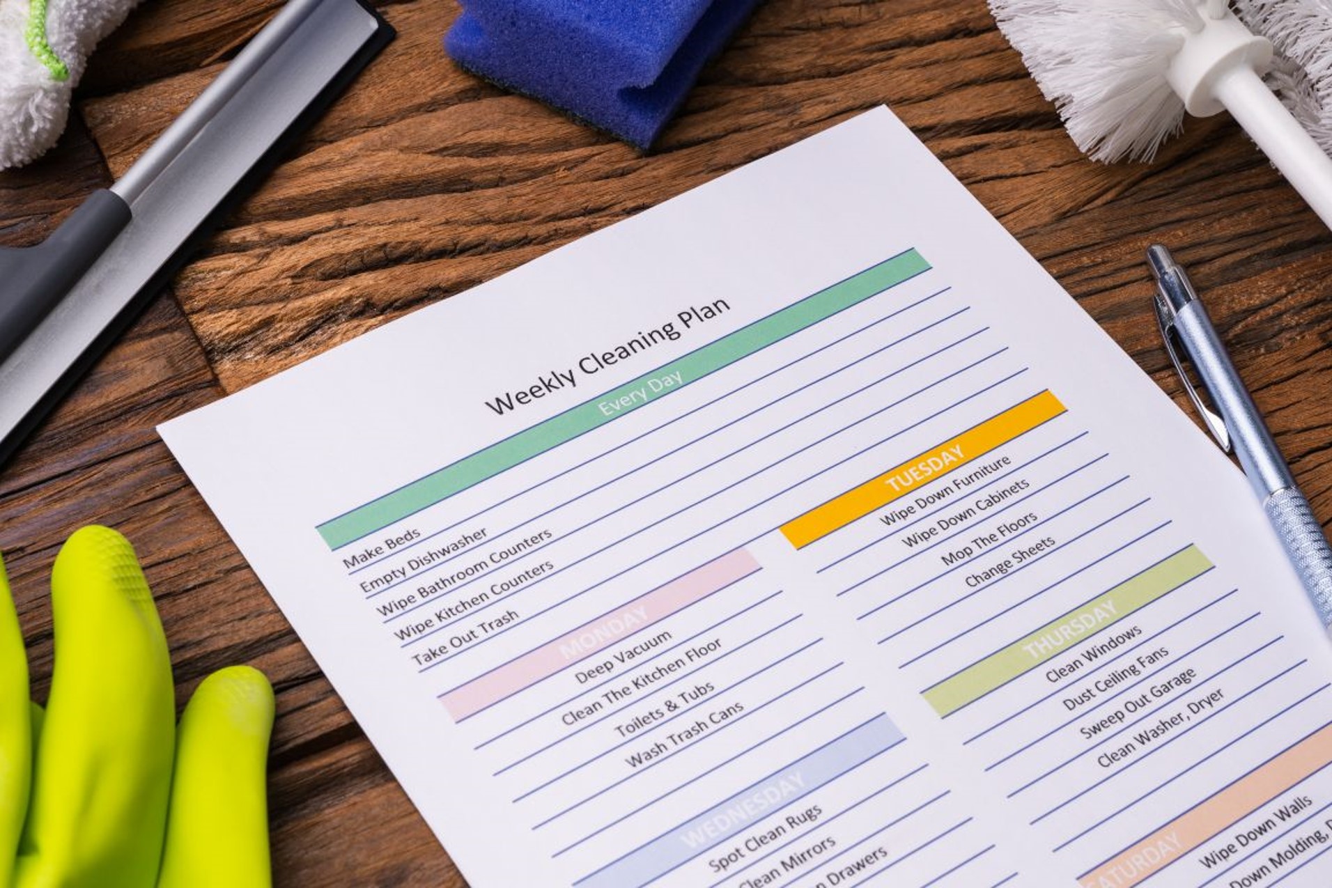 Scheduled cleaning services by Build and Bright